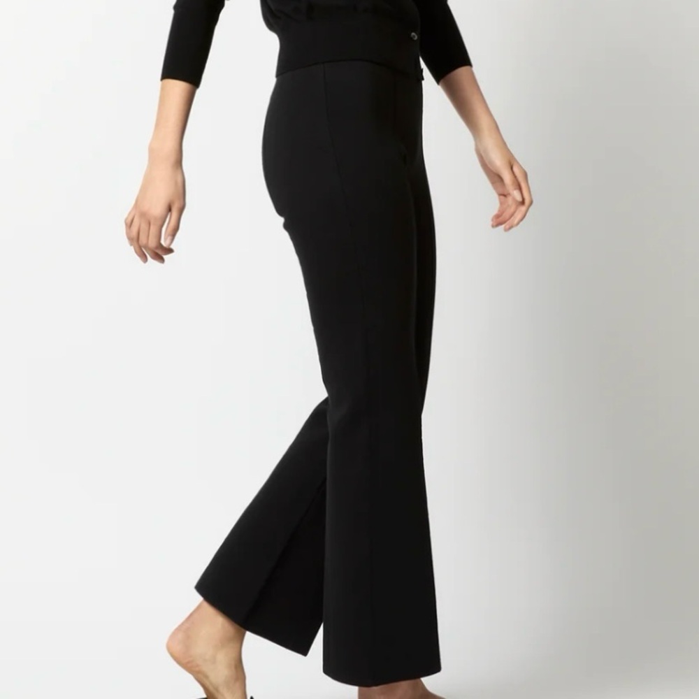 ANN MASHBURN Black Tailored Bootcut Pants